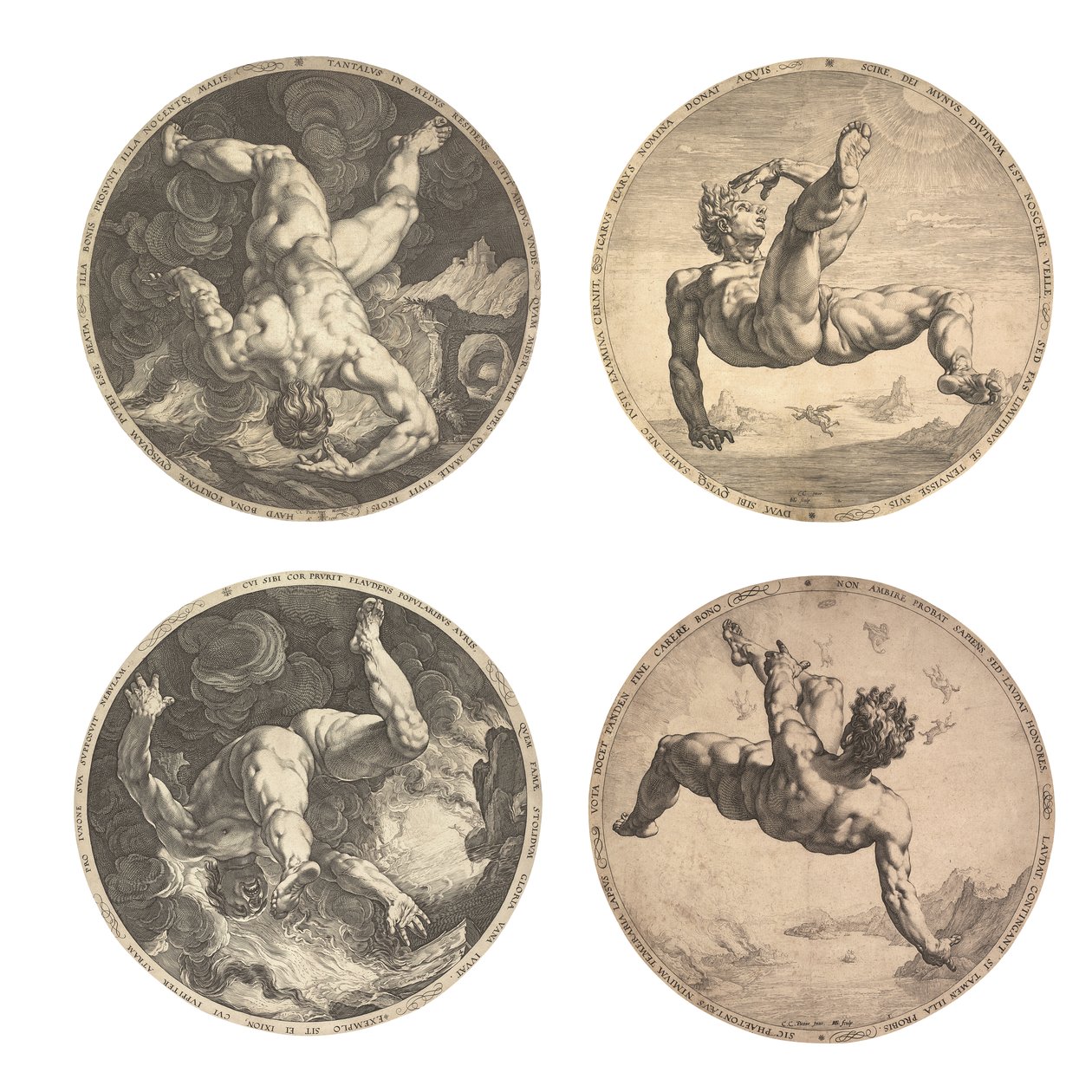 Die vier Schandflecken von Hendrik Goltzius