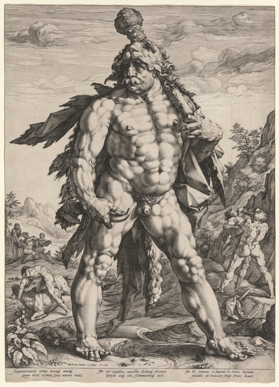 Der große Herkules oder Knollenmann, 1589 von Hendrik Goltzius