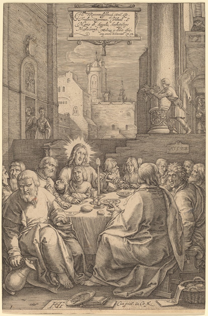 Das letzte Abendmahl von Hendrik Goltzius