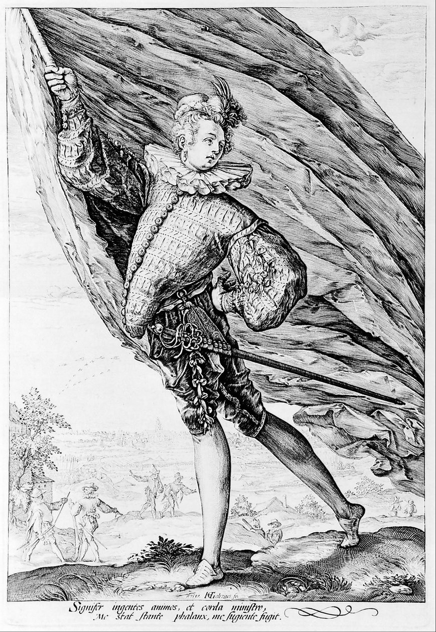 Der große Standartenträger von Hendrik Goltzius