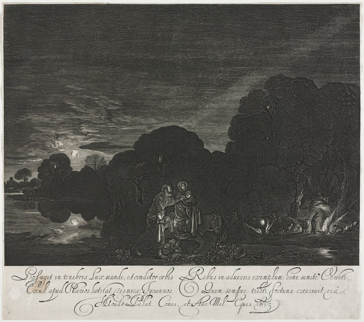 Die Flucht nach Ägypten (Nacht) von Hendrik Goudt