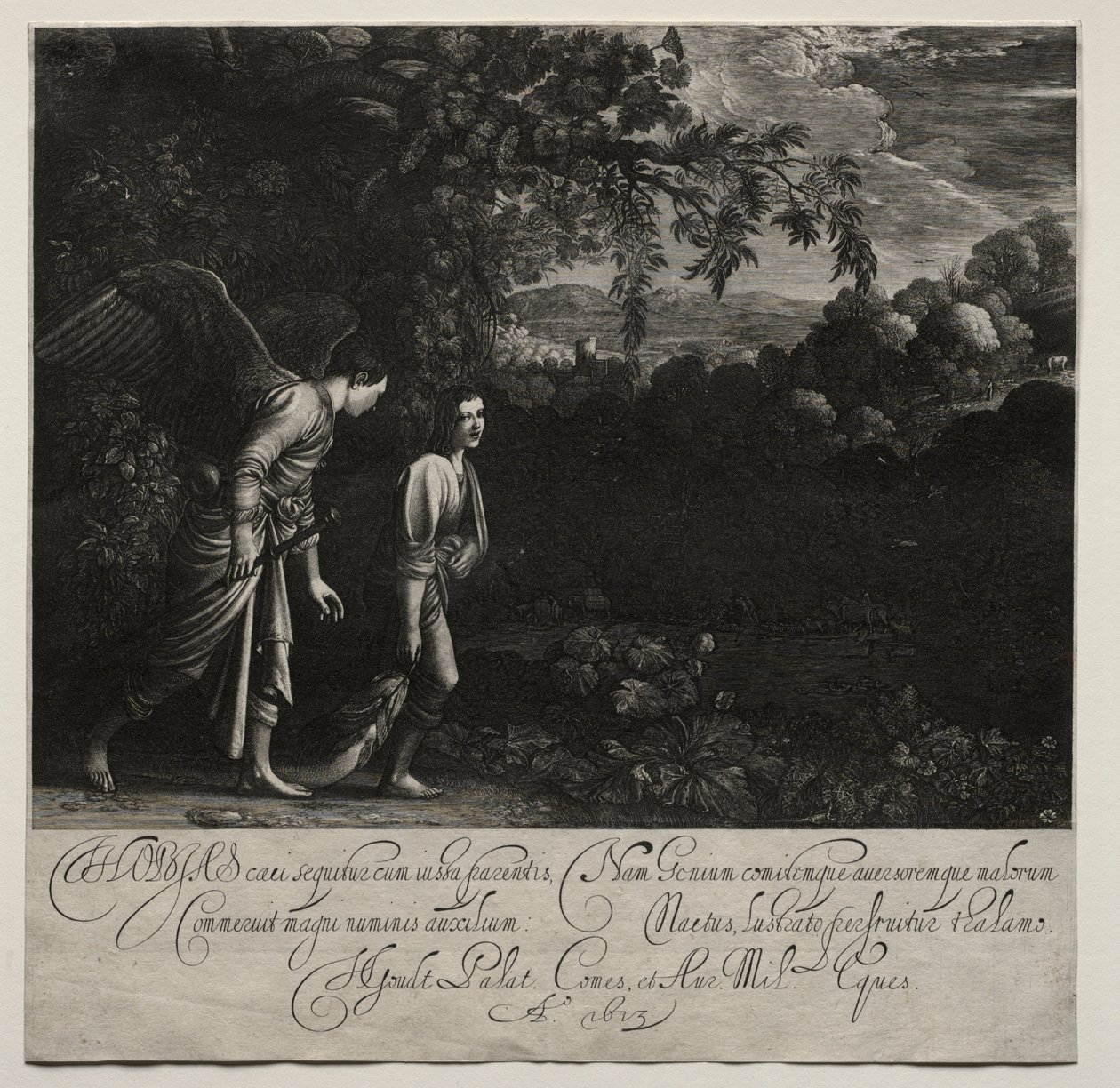 Tobias und der Engel (große Platte) von Hendrik Goudt