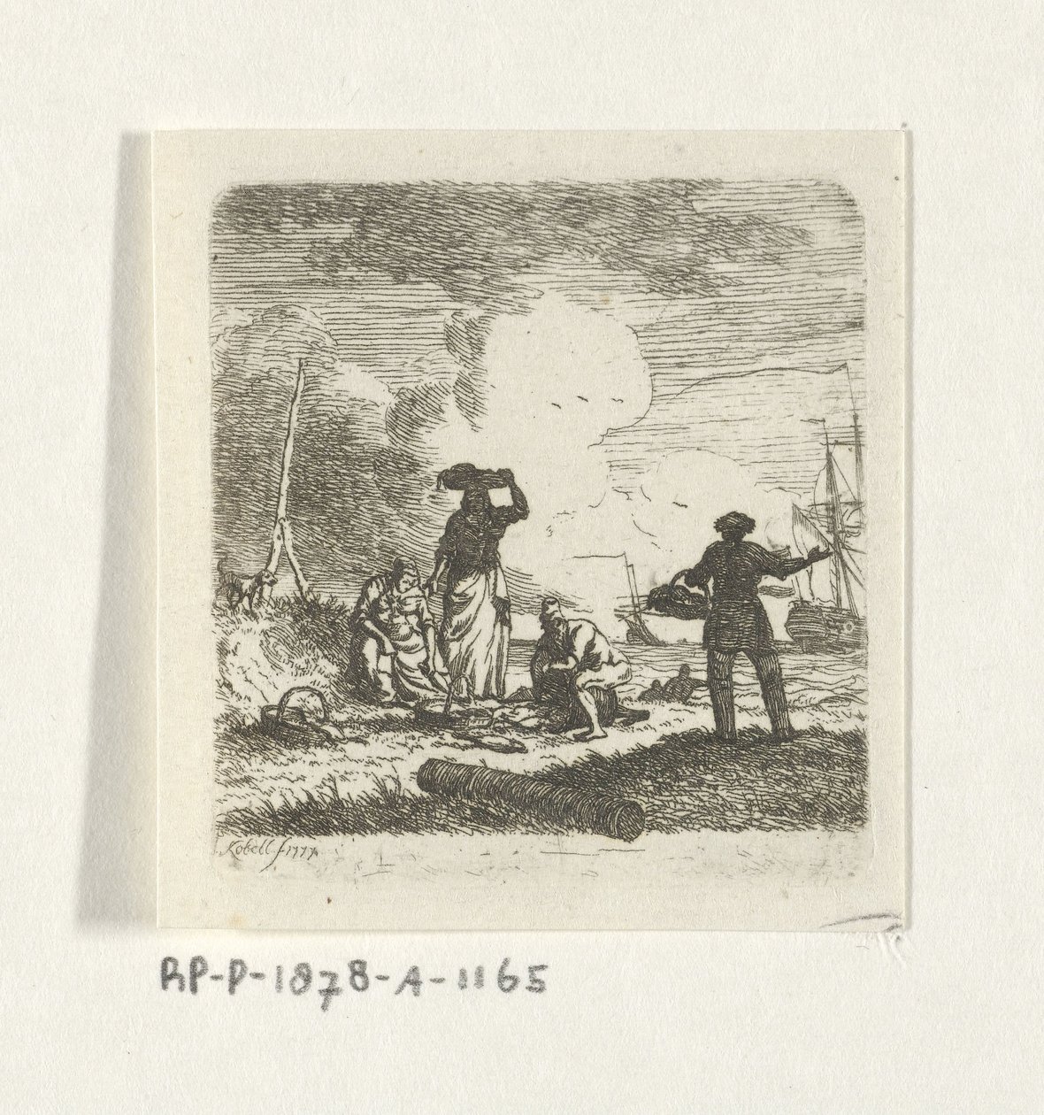 Fischer am Strand von Hendrik Kobell