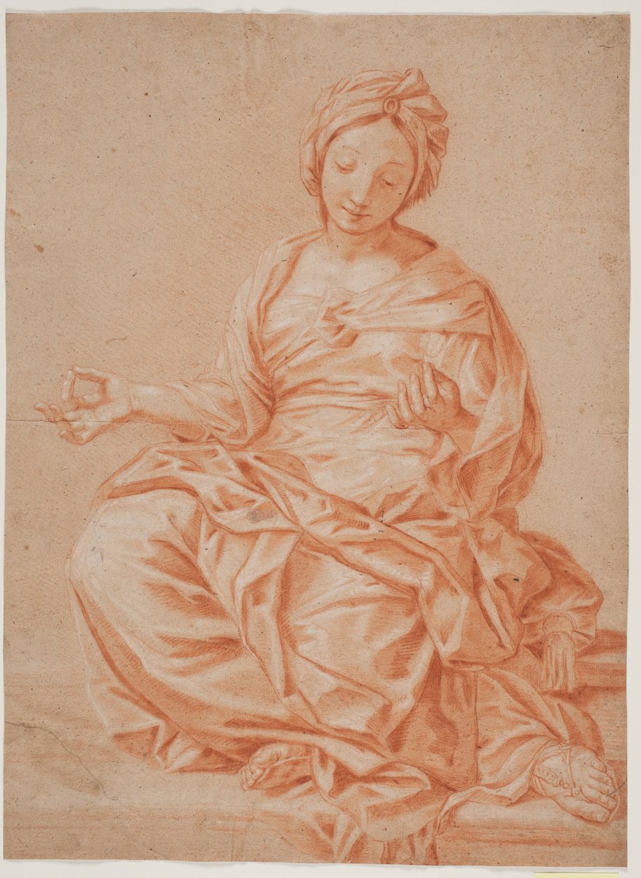 Sitzende Frau mit Turban von Hendrik Krock