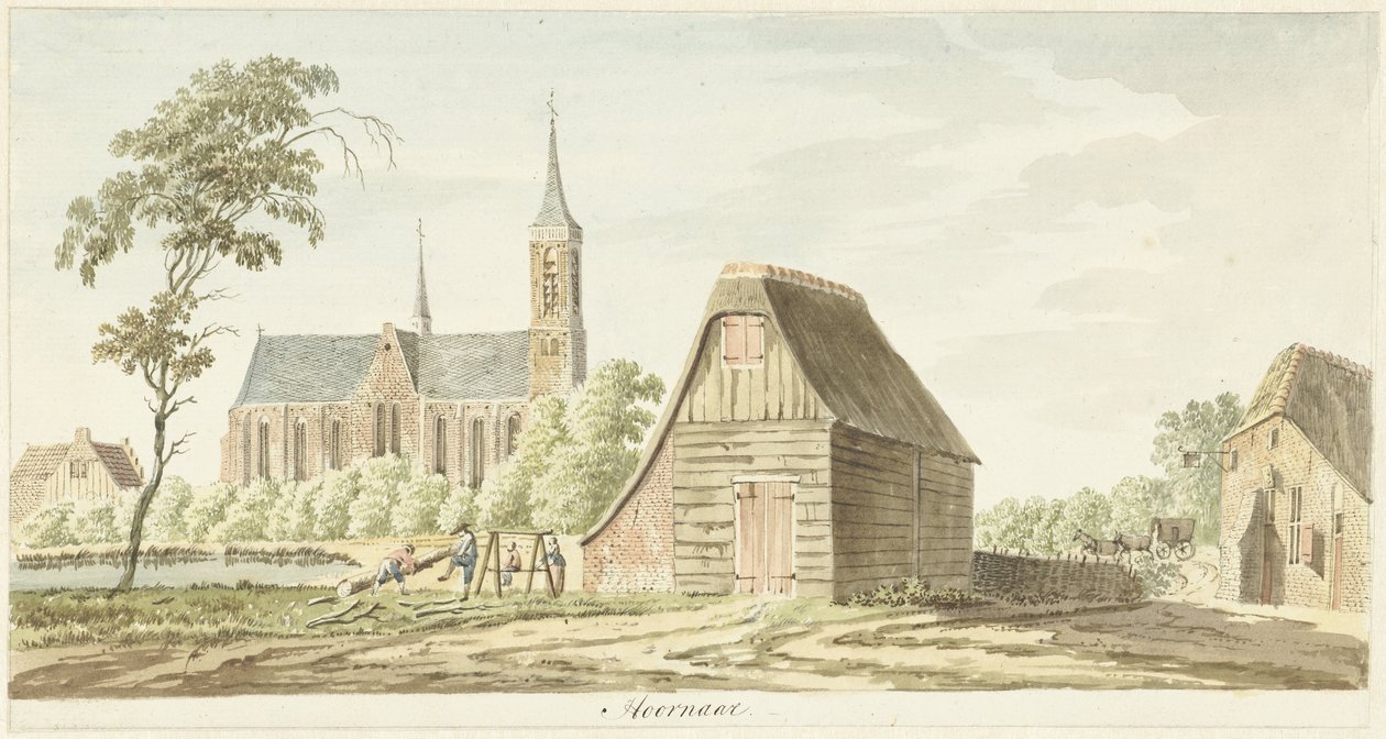 Ansicht des Dorfes Hoornaar von Hendrik Tavenier