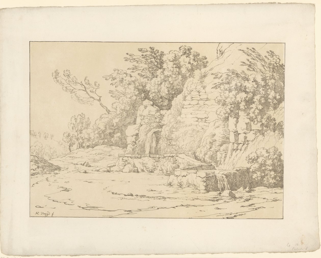 Felsen mit Becken von Hendrik Voogd