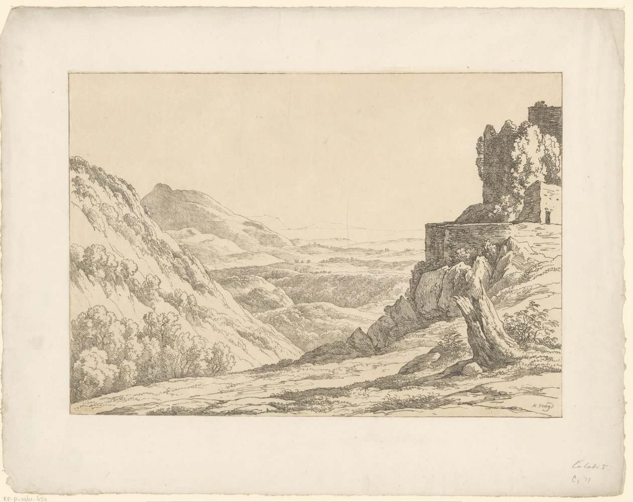 Ruine mit Fernsicht von Hendrik Voogd