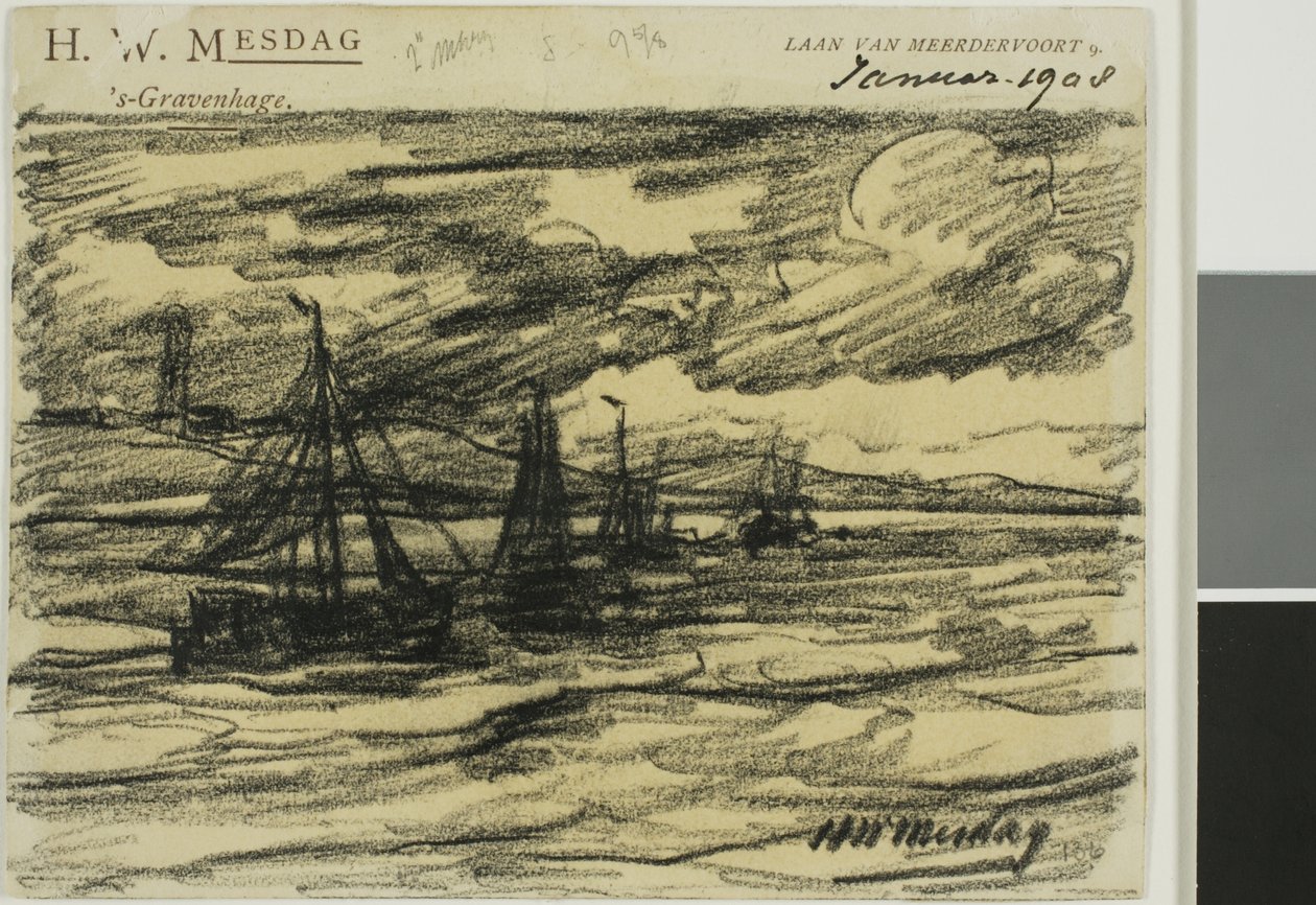 Schiffe auf See von Hendrik Willem Mesdag