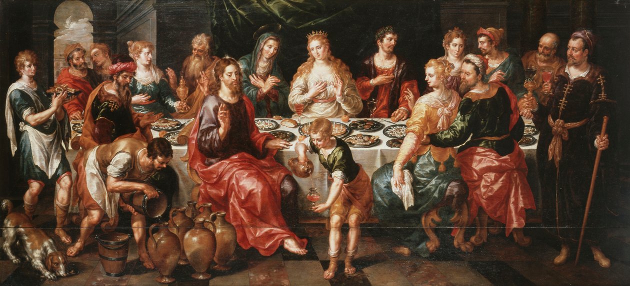 Die Hochzeit zu Kana von Hendrick de Clerck