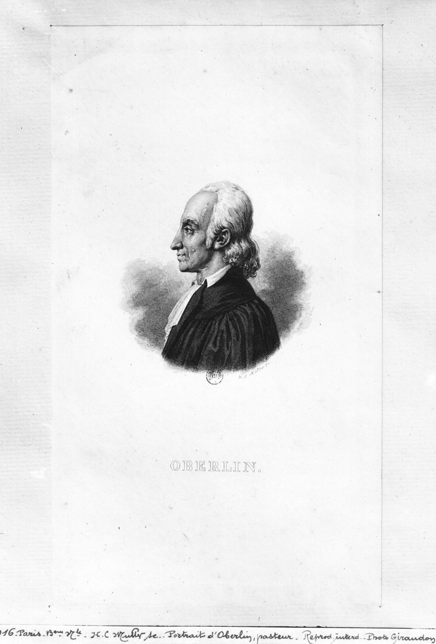 Porträt von Jean Frederic Oberlin (1740-1846) von Henri Charles Muller