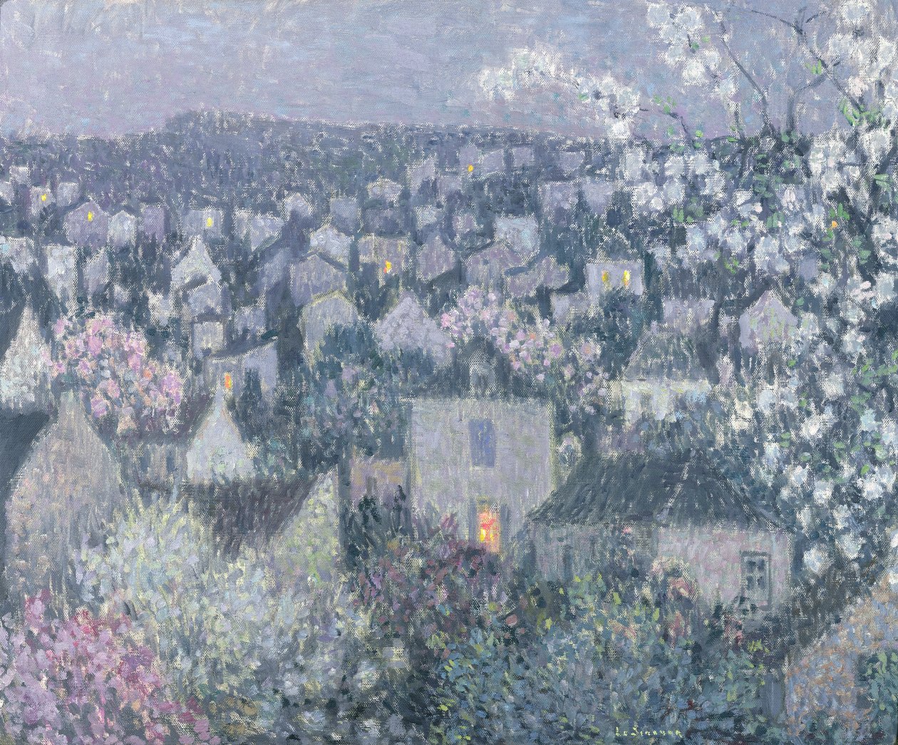 Frühlingsabend von Henri Eugene Augustin Le Sidaner
