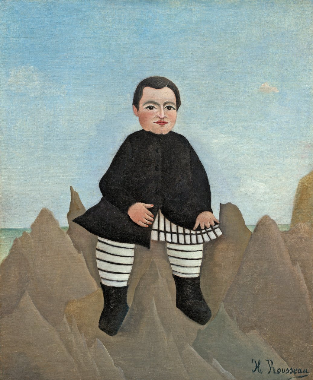 Junge auf den Felsen, 1895-97 von Henri Rousseau