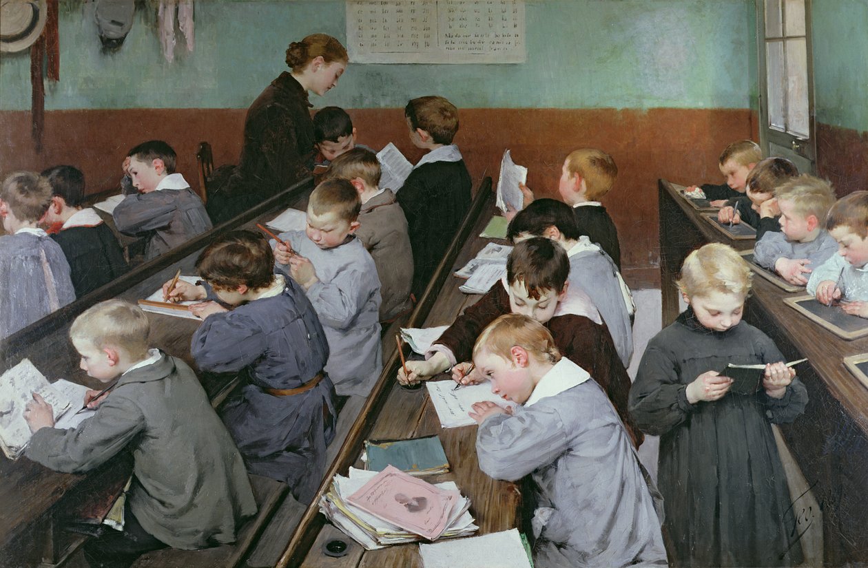 Die Kinderklasse, 1889 von Henri Jules Jean Geoffroy