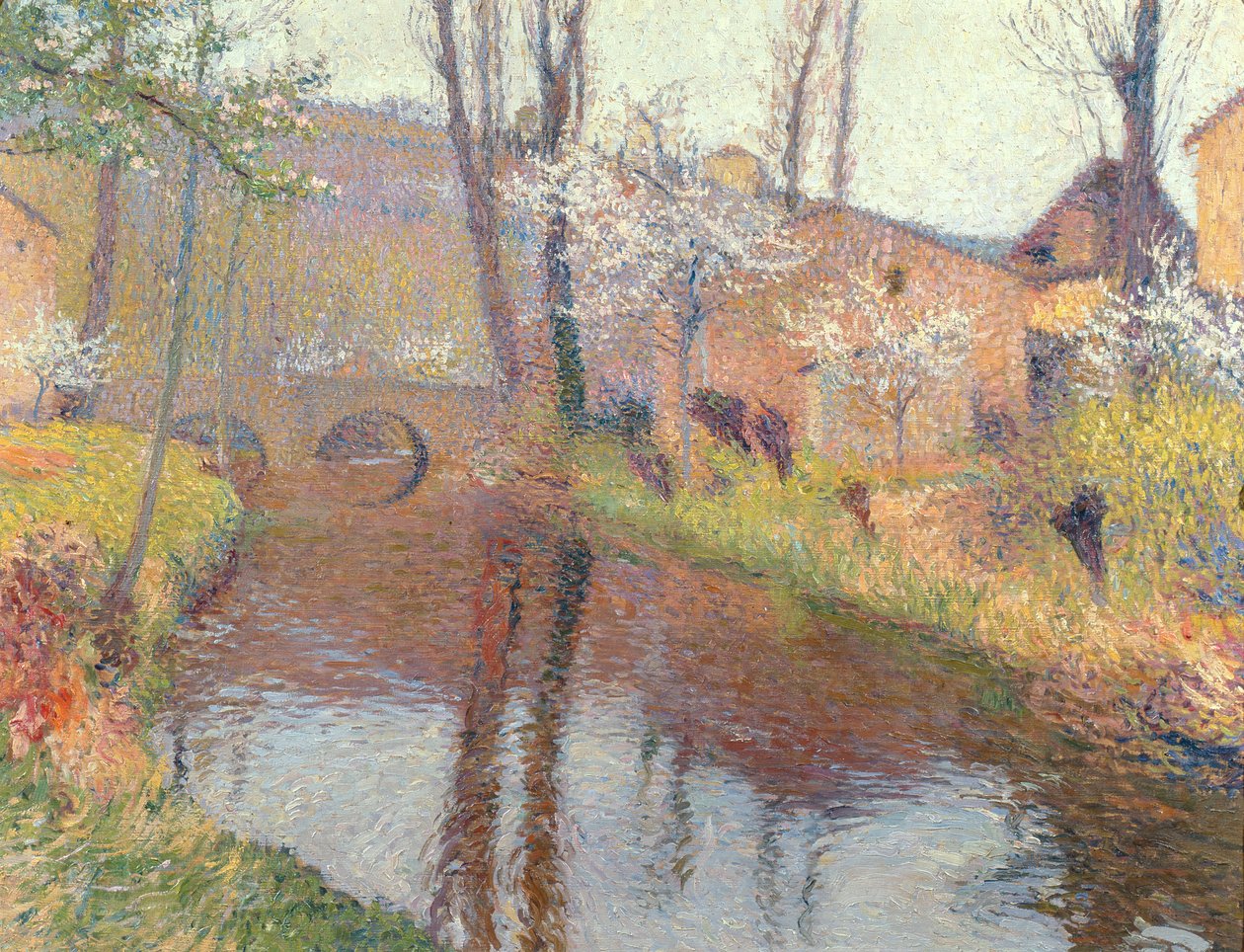 Landschaft mit einer Brücke von Henri Martin