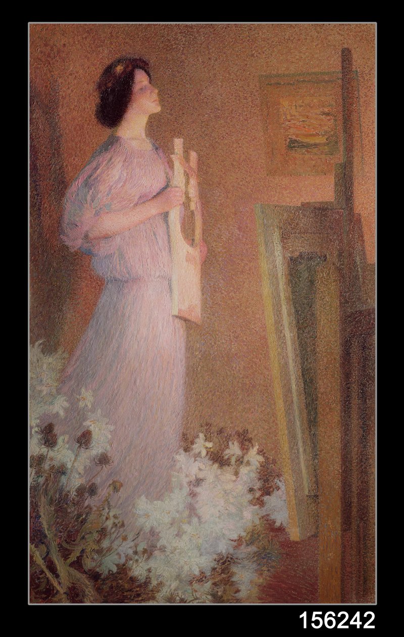 Die Muse des Malers, um 1900 von Henri Martin