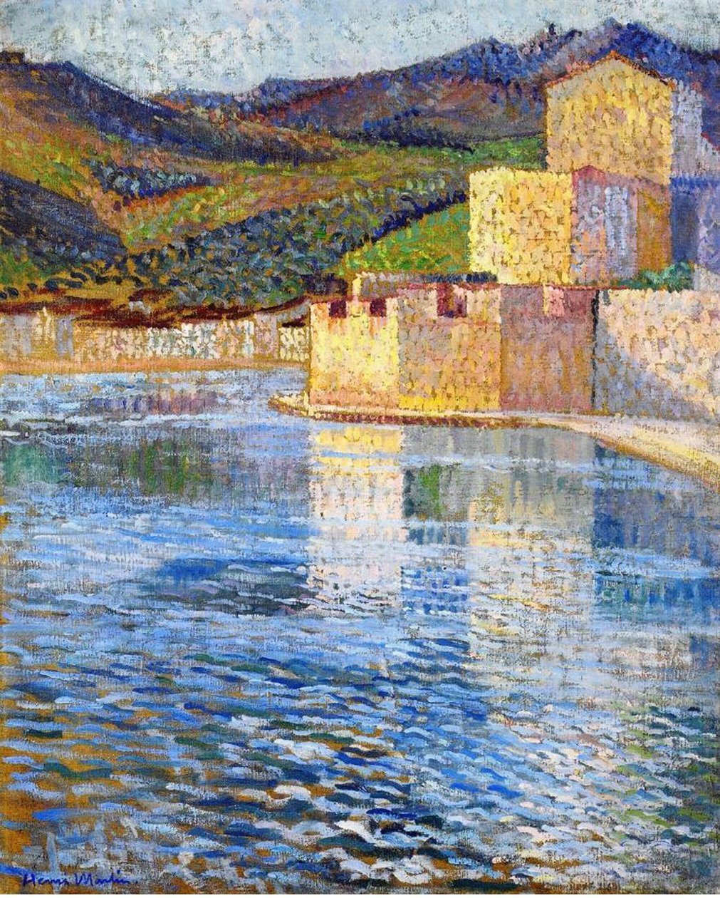 Die Festungsmauern von Collioure, ca. 1915 von Henri Martin