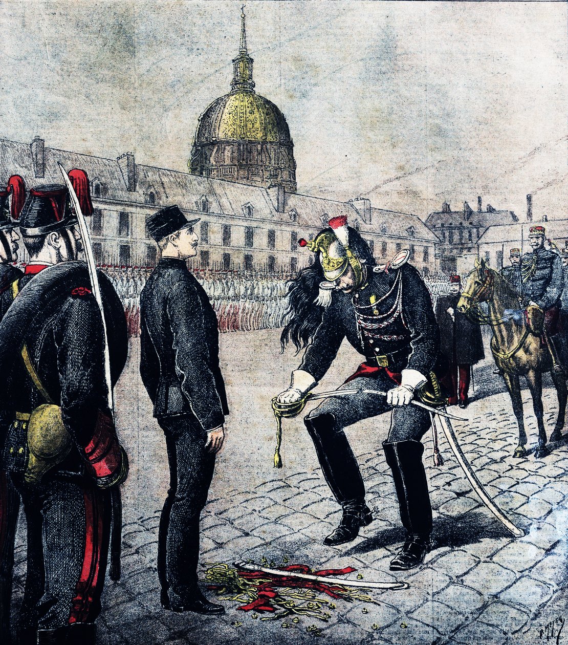 Alfred Dreyfus wird degradiert von Henri Meyer