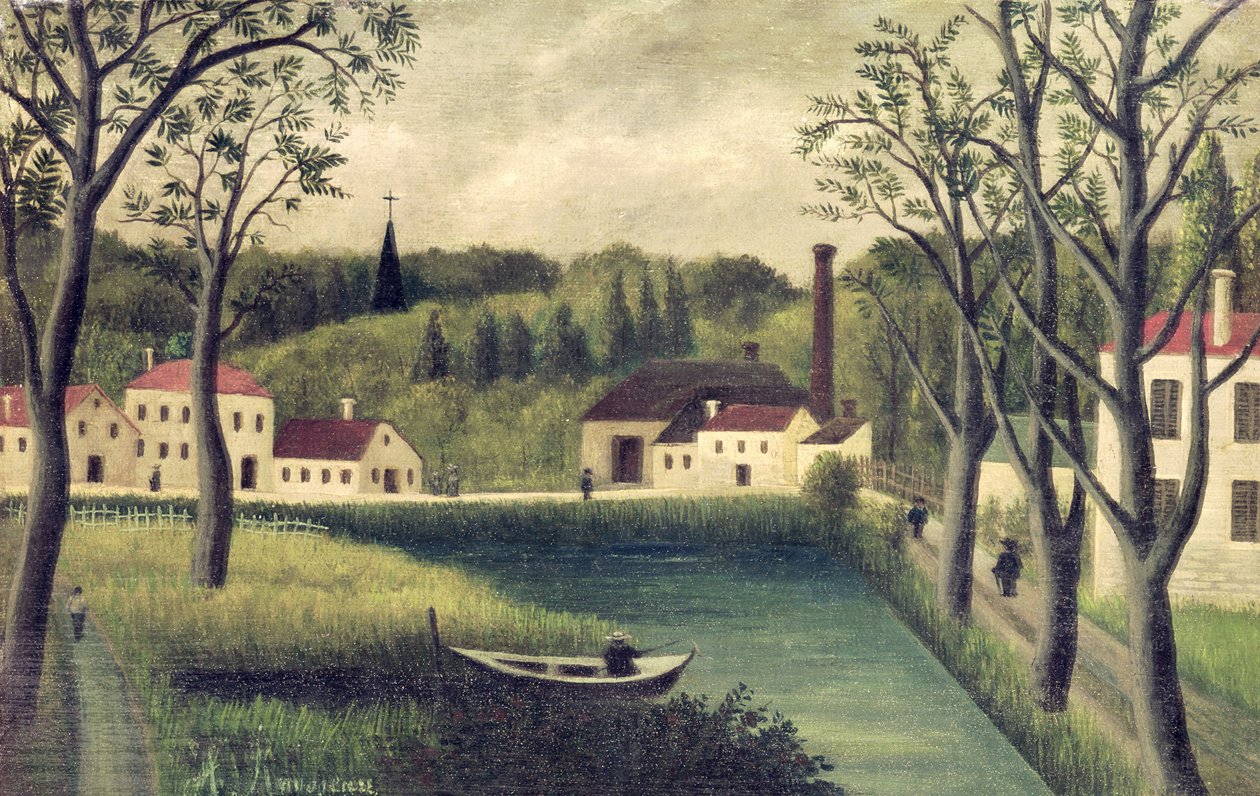 Landschaft mit einem Fischer, nach 1886 von Henri Rousseau