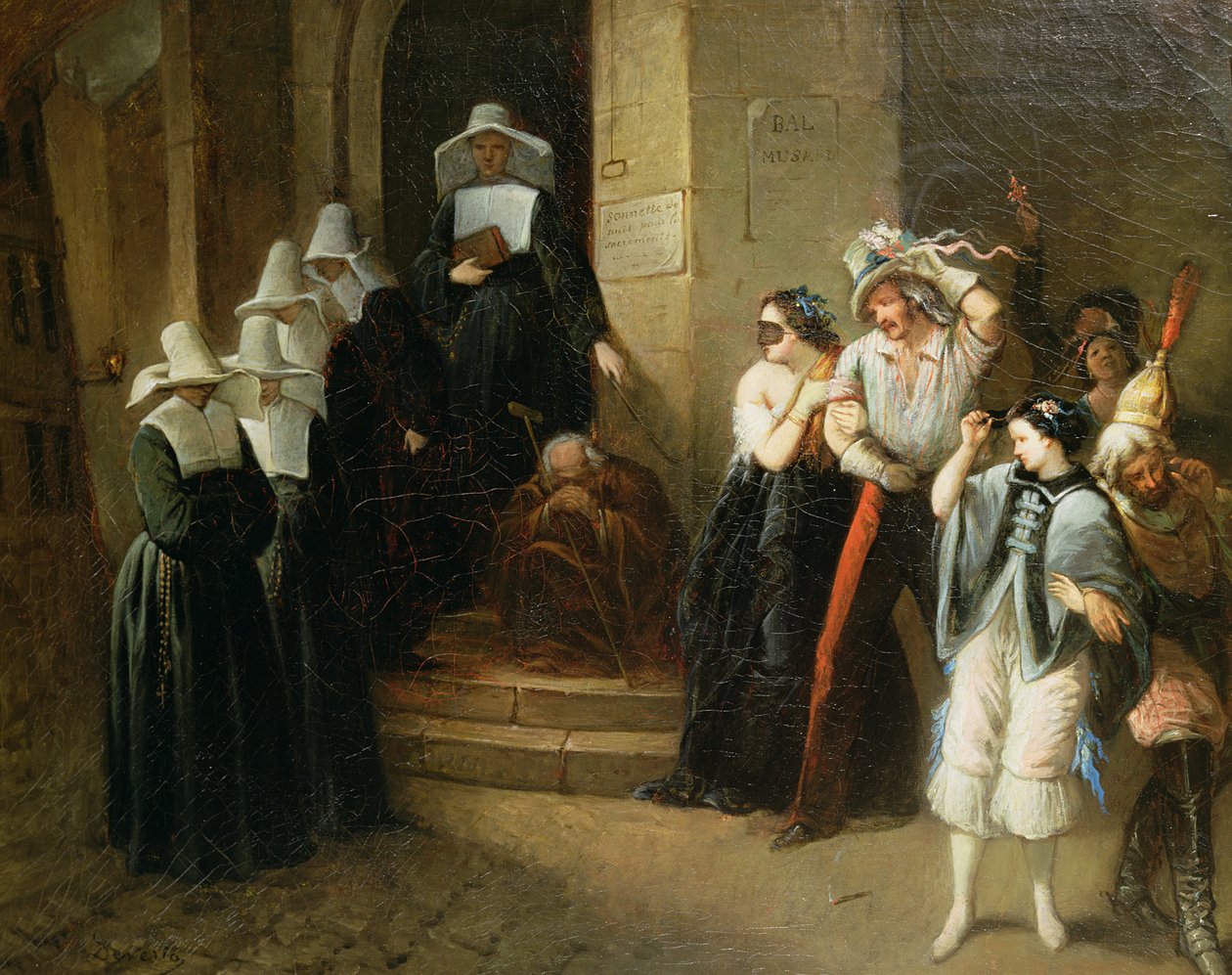 Der Maskenball, ca. 1870 von Henri Victor Deveria