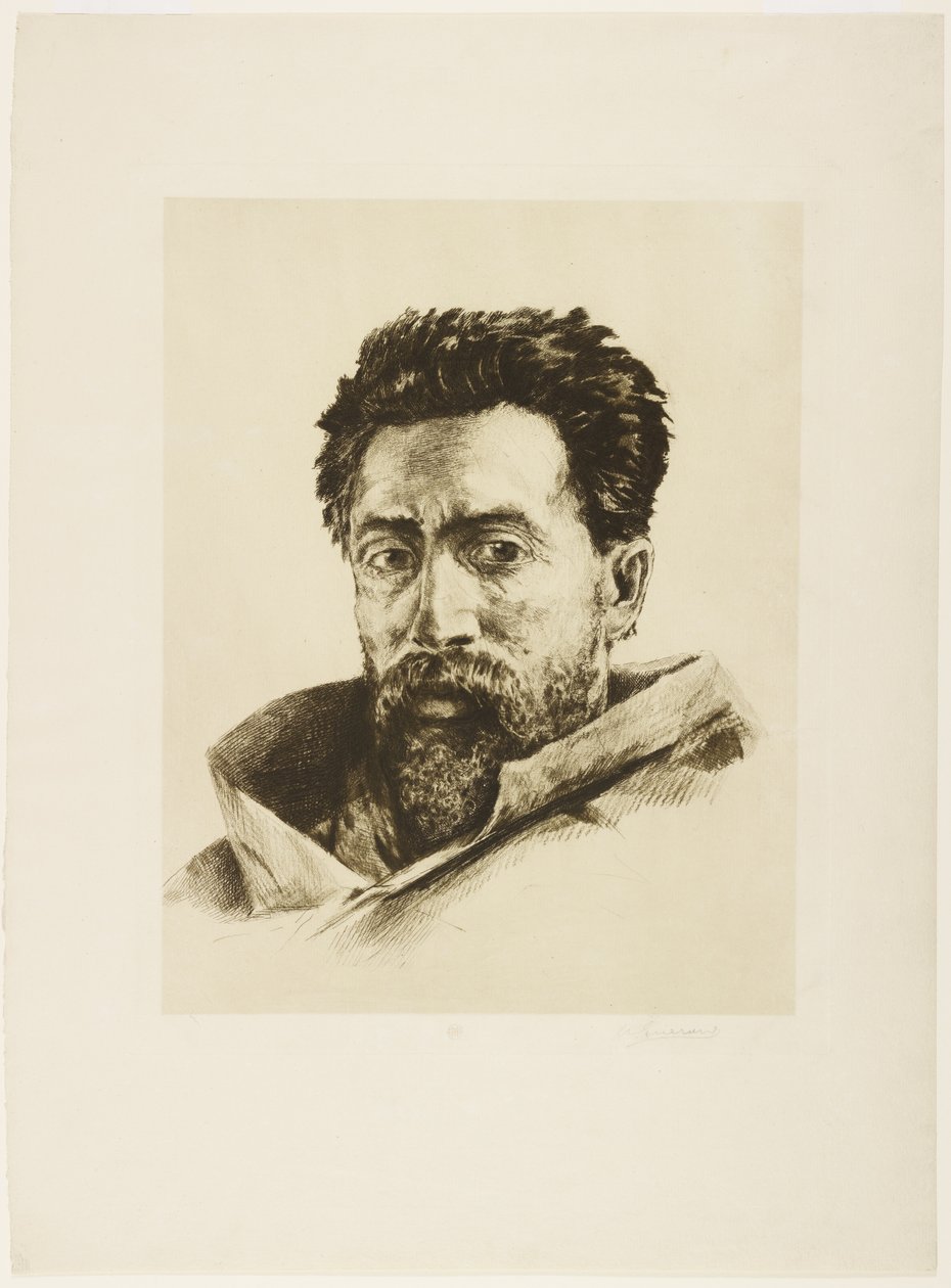 Ein Streikender, ca. 1888 von Henri Charles Guérard