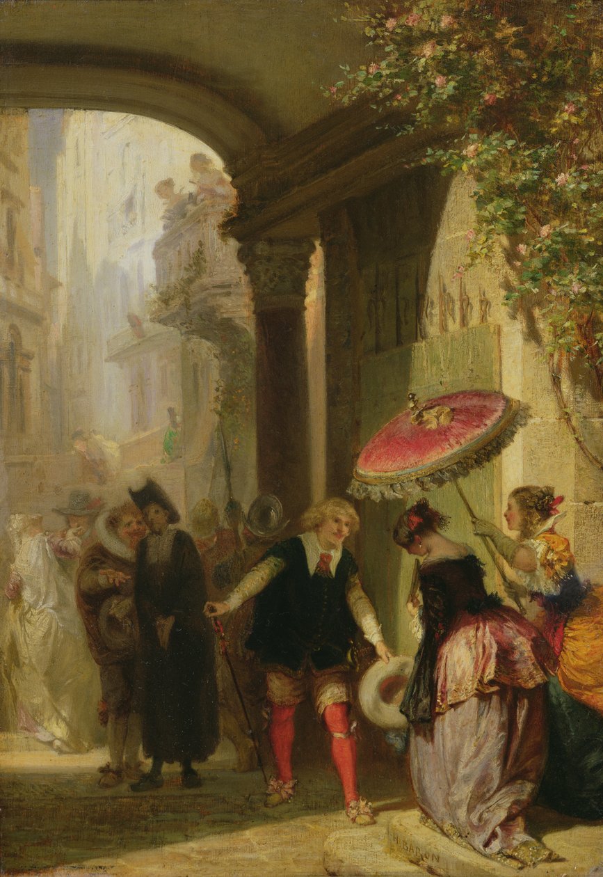 Eine Straße in Granada von Henri Baron