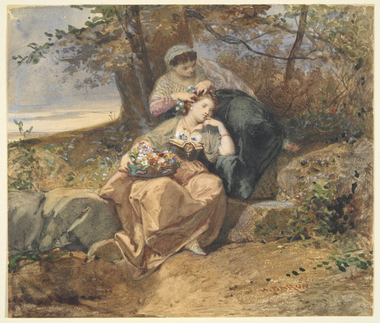 Zwei Frauen von Henri Charles Antoine Baron