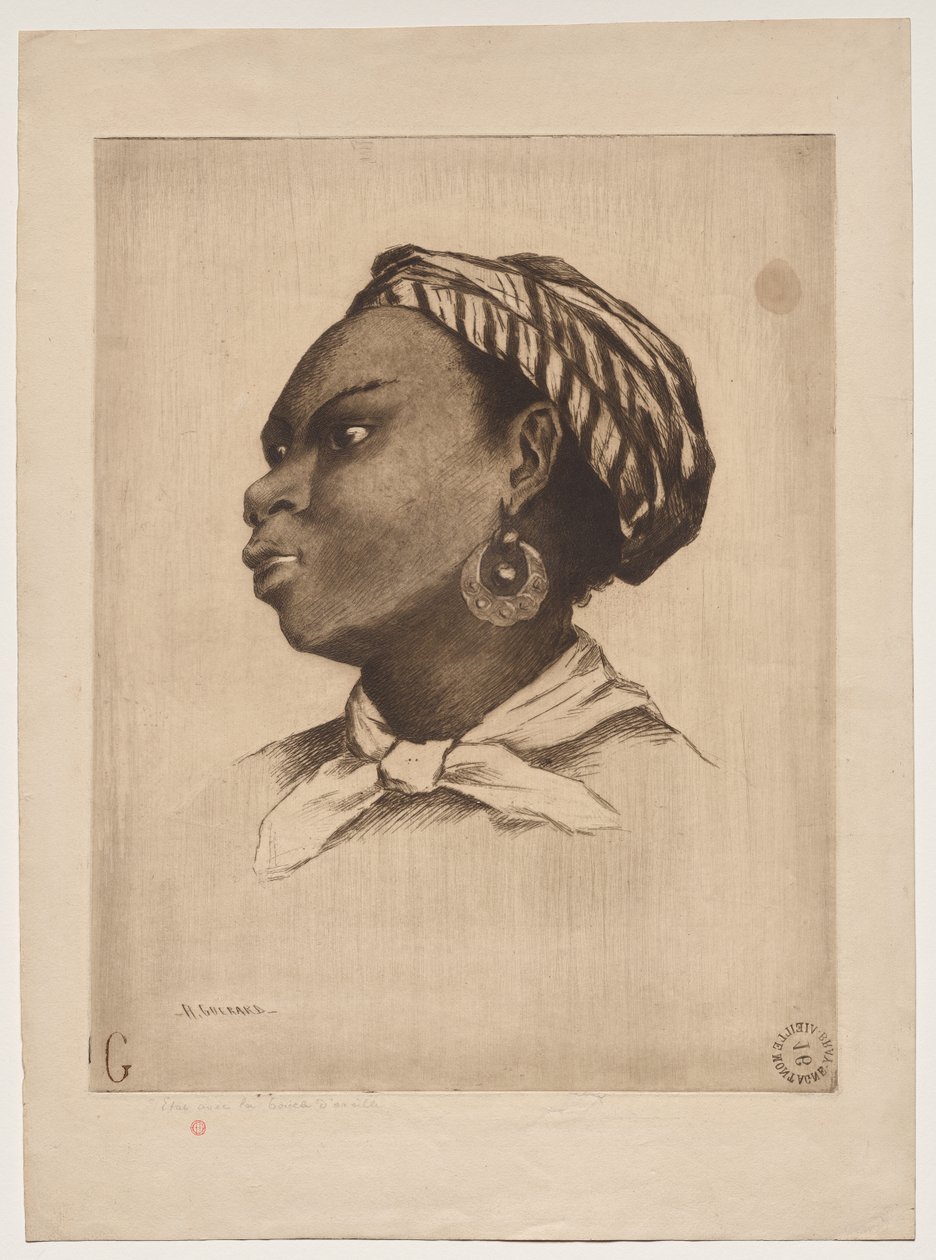 Eine afrikanische Frau, nach Eva Gonzalès von Henri Charles Guérard