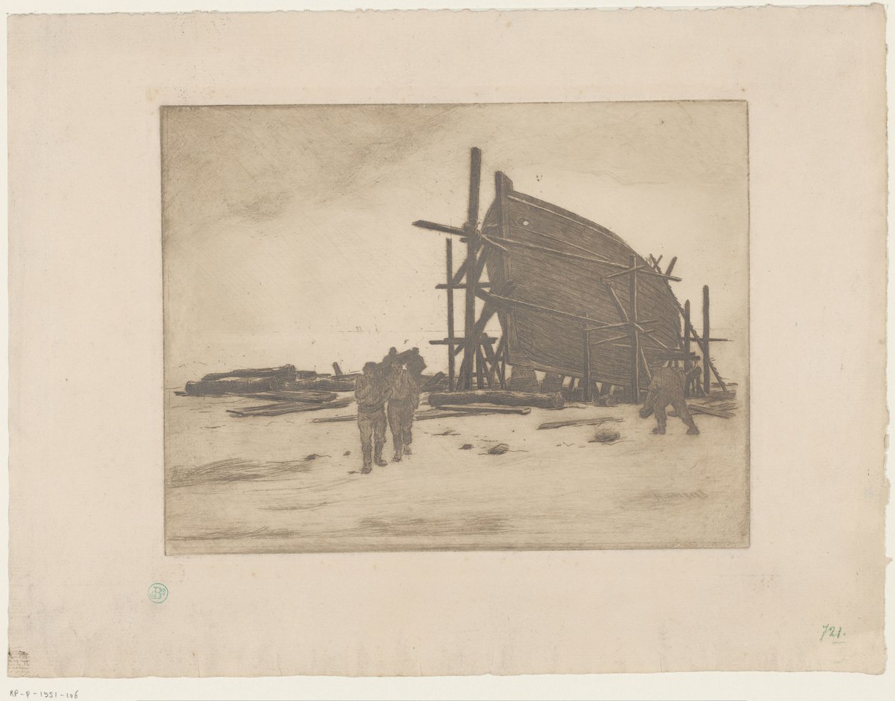 Boot im Bau von Henri Charles Guérard