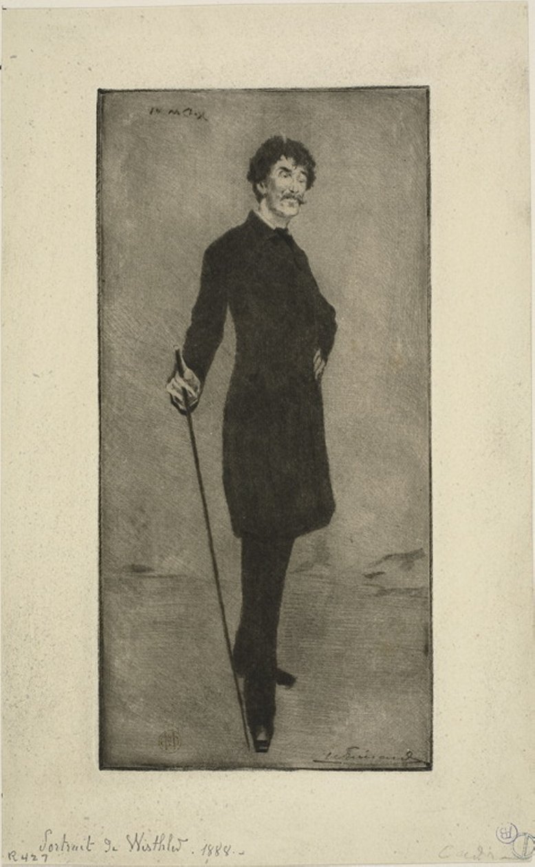 Porträt von Whistler von Henri Charles Guérard