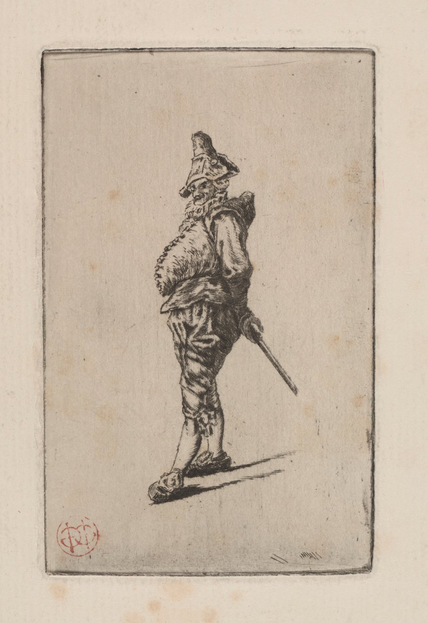 Punchinello, nach Meissonier, 1876 von Henri Charles Guérard