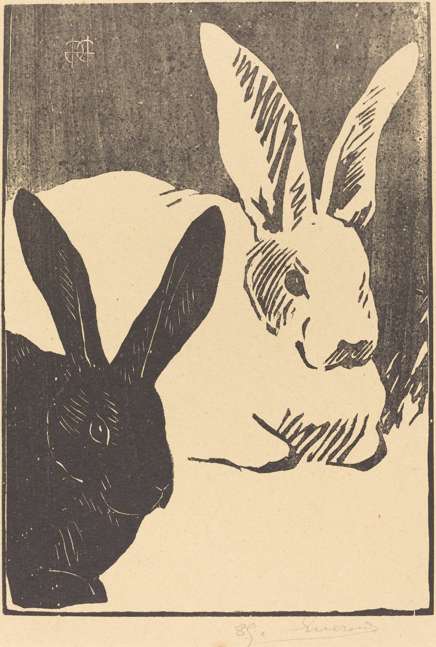 Kaninchen (Les Lapins) von Henri Charles Guérard