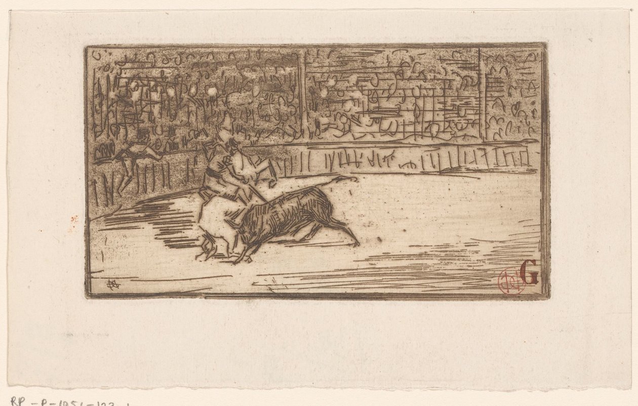 Stierkämpfer in einer Arena von Henri Charles Guérard