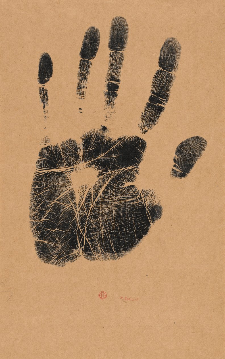 Die linke Hand des Künstlers von Henri Charles Guérard