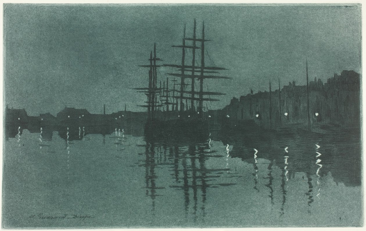 Das Becken in Dieppe von Henri Charles Guérard