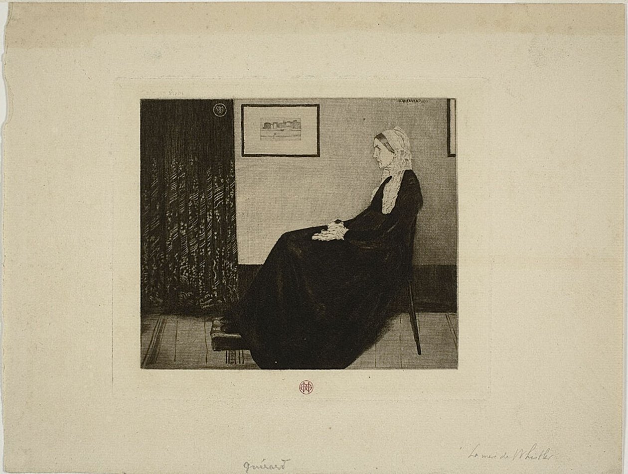 Whistlers Mutter, nach Whistler von Henri Charles Guérard
