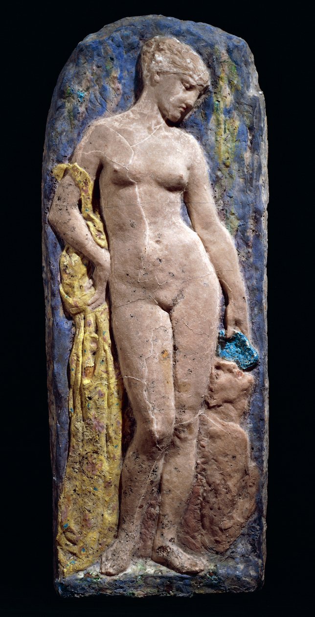 Plakette aus Glasmasse, die Circe darstellt von Henri Cros