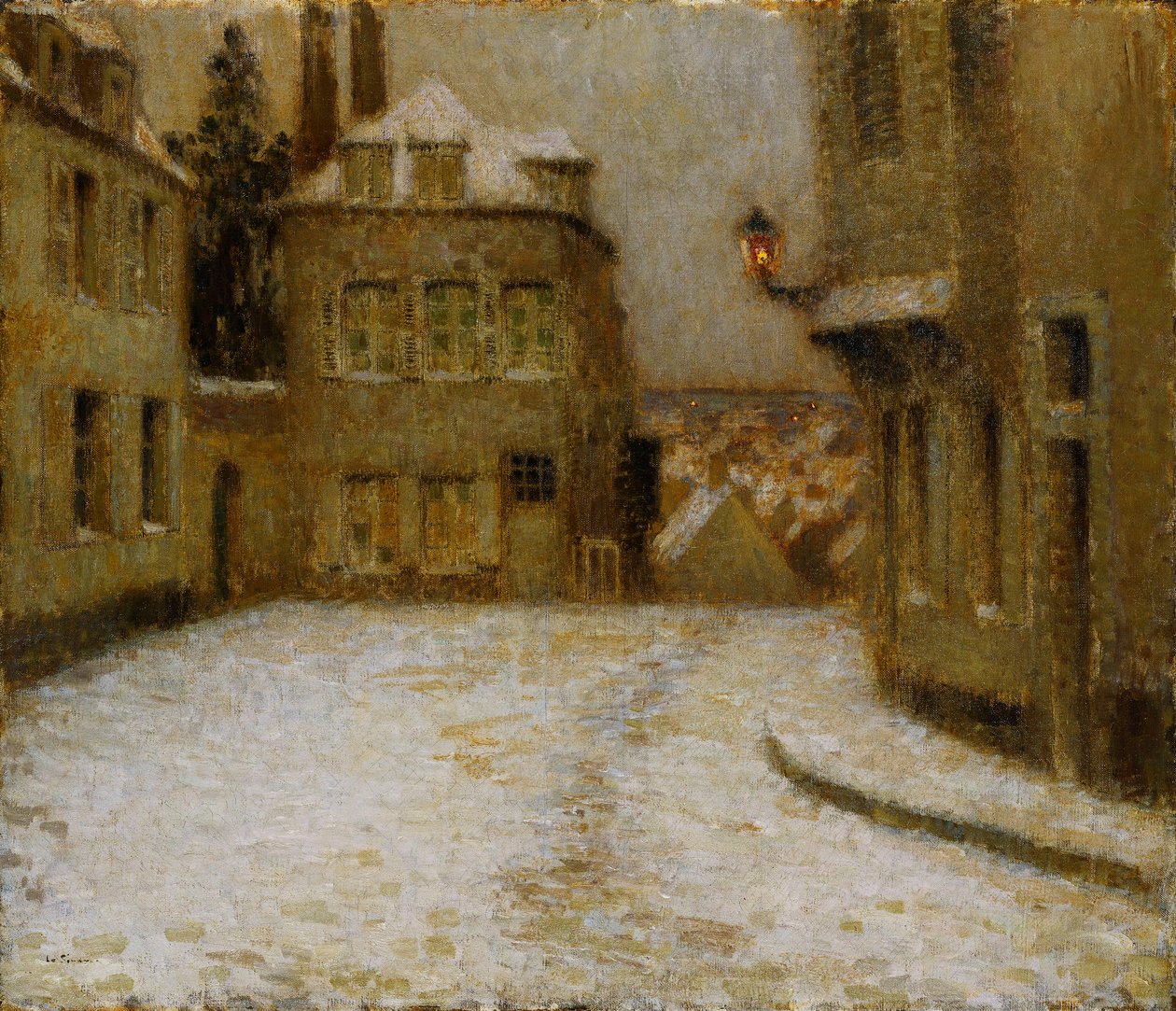 Schnee, Montmartre von Henri Eugene Augustin Le Sidaner