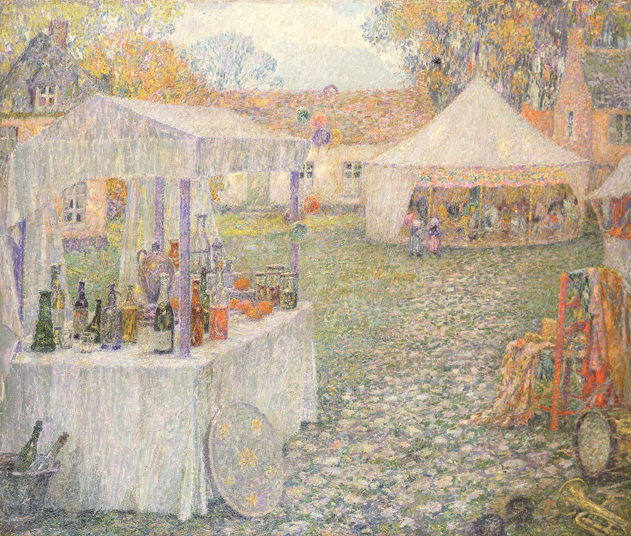 Die Buden von Henri Eugene Augustin Le Sidaner