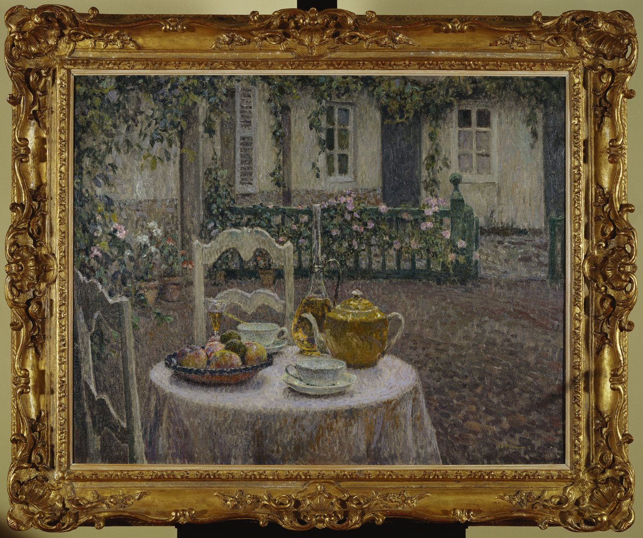 Das rosa Tischtuch von Henri Eugene Augustin Le Sidaner