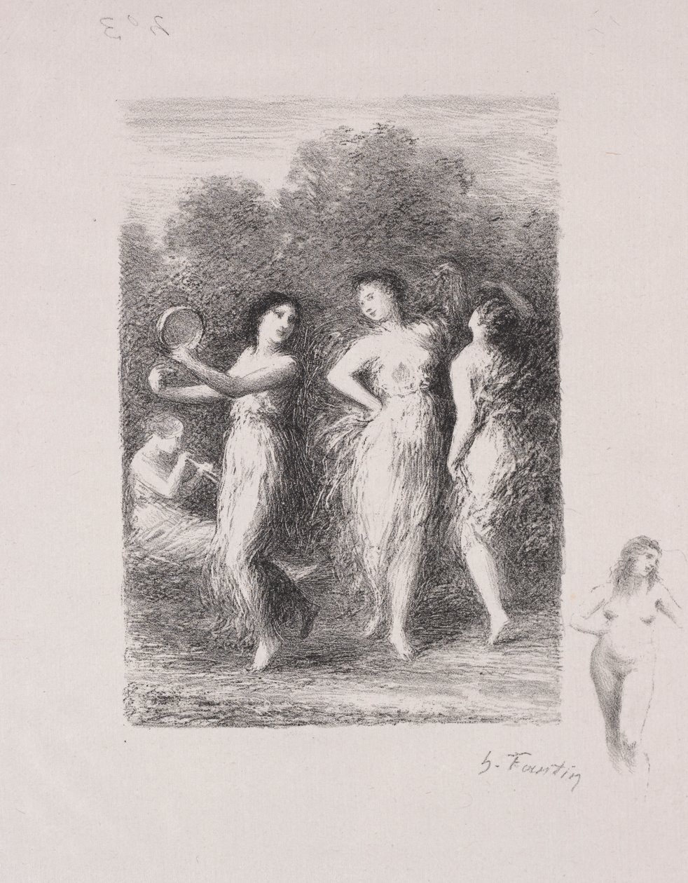 Das kranke Mädchen von Ignace Henri Jean Fantin Latour