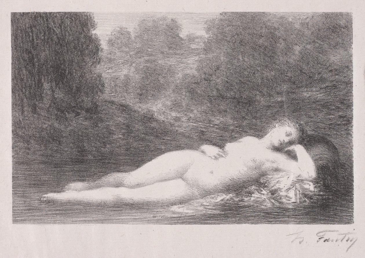 Im Wasser liegend von Ignace Henri Jean Fantin Latour