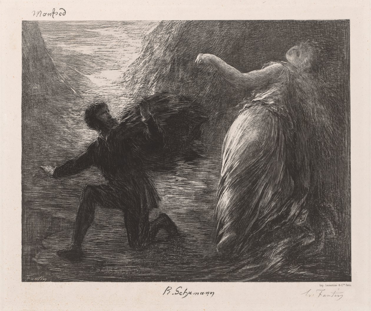Manfred und Astarté von Ignace Henri Jean Fantin Latour