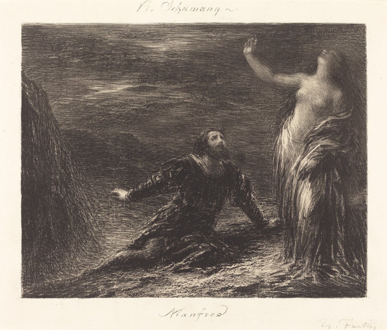 Manfred und Astarte (2. Platte) von Ignace Henri Jean Fantin Latour