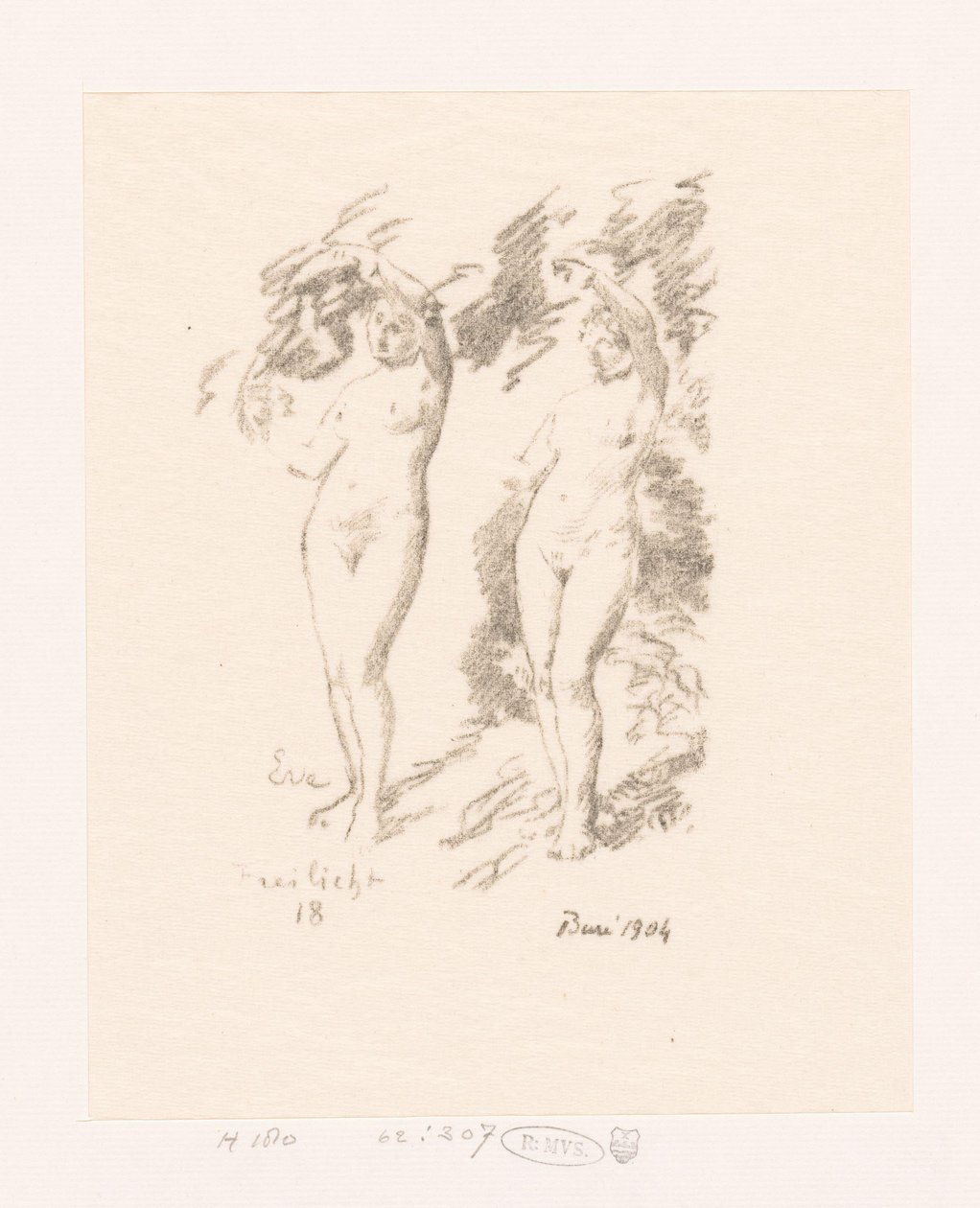 Zwei Studien von Eva von Ignace Henri Jean Fantin Latour