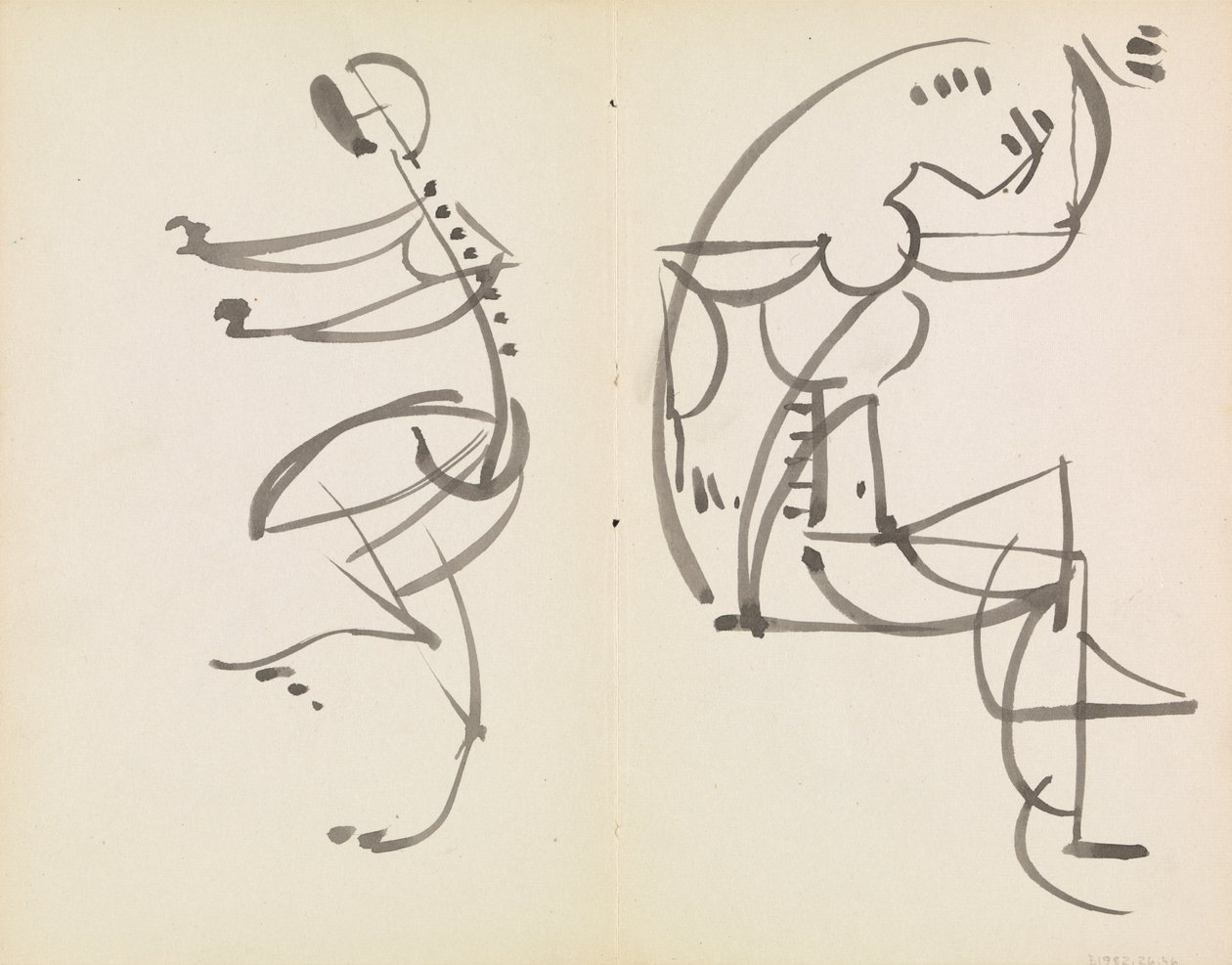 Zwei Figurenstudien von Henri Gaudier Brzeska