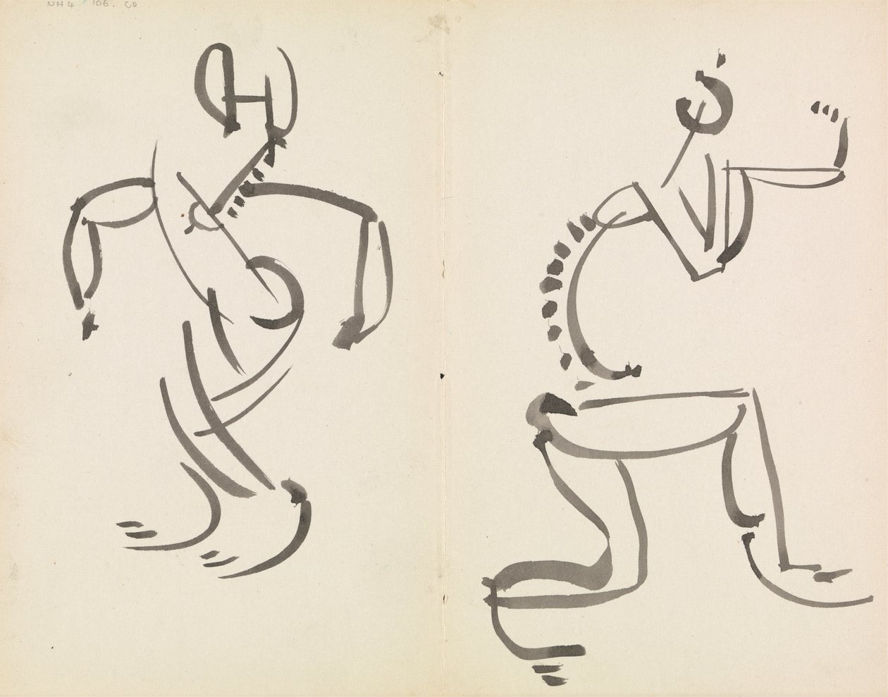 Zwei Figurenstudien von Henri Gaudier Brzeska