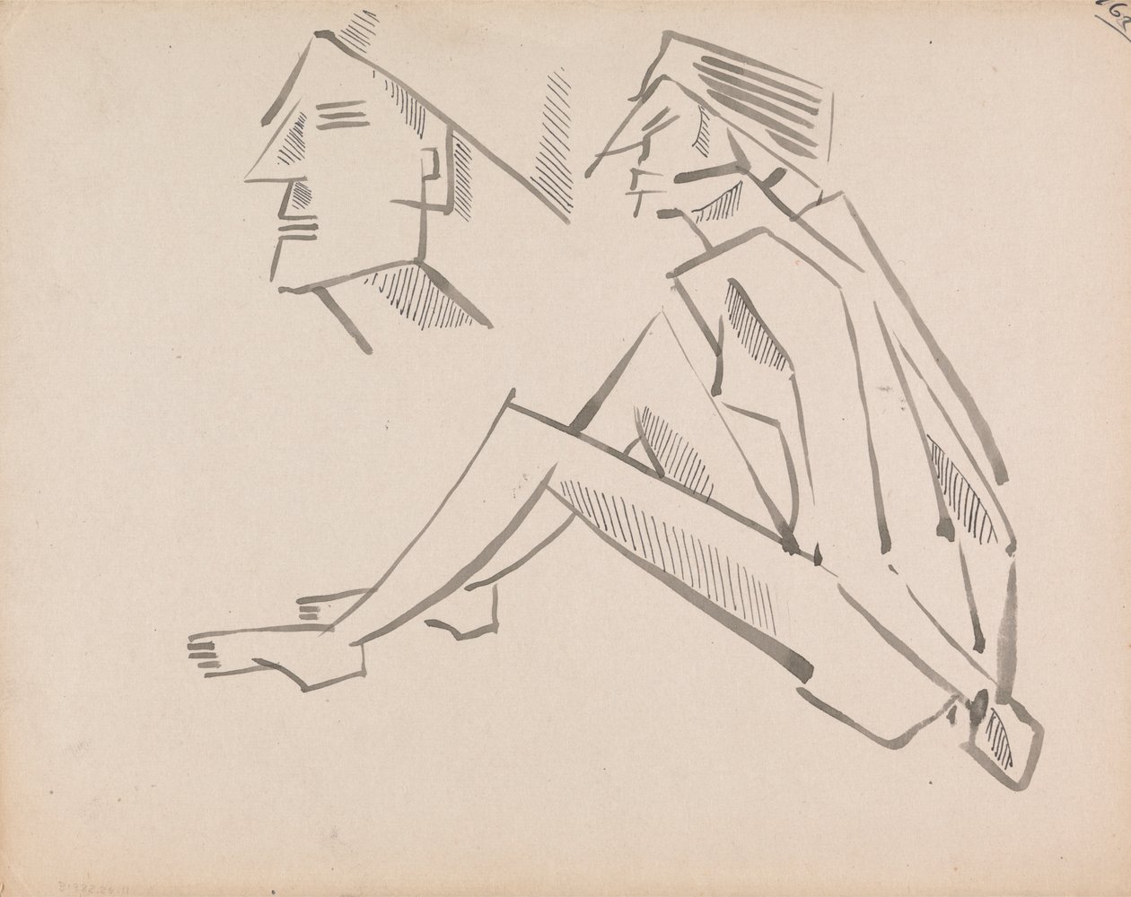 Zwei Figurenstudien von Henri Gaudier Brzeska