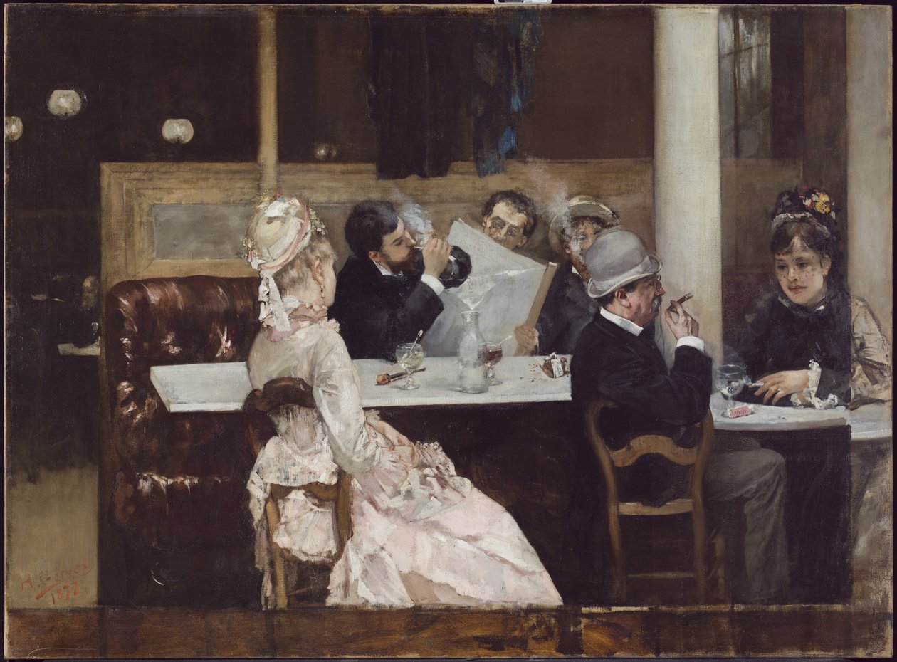 Cafészene in Paris, 1877 von Henri Gervex