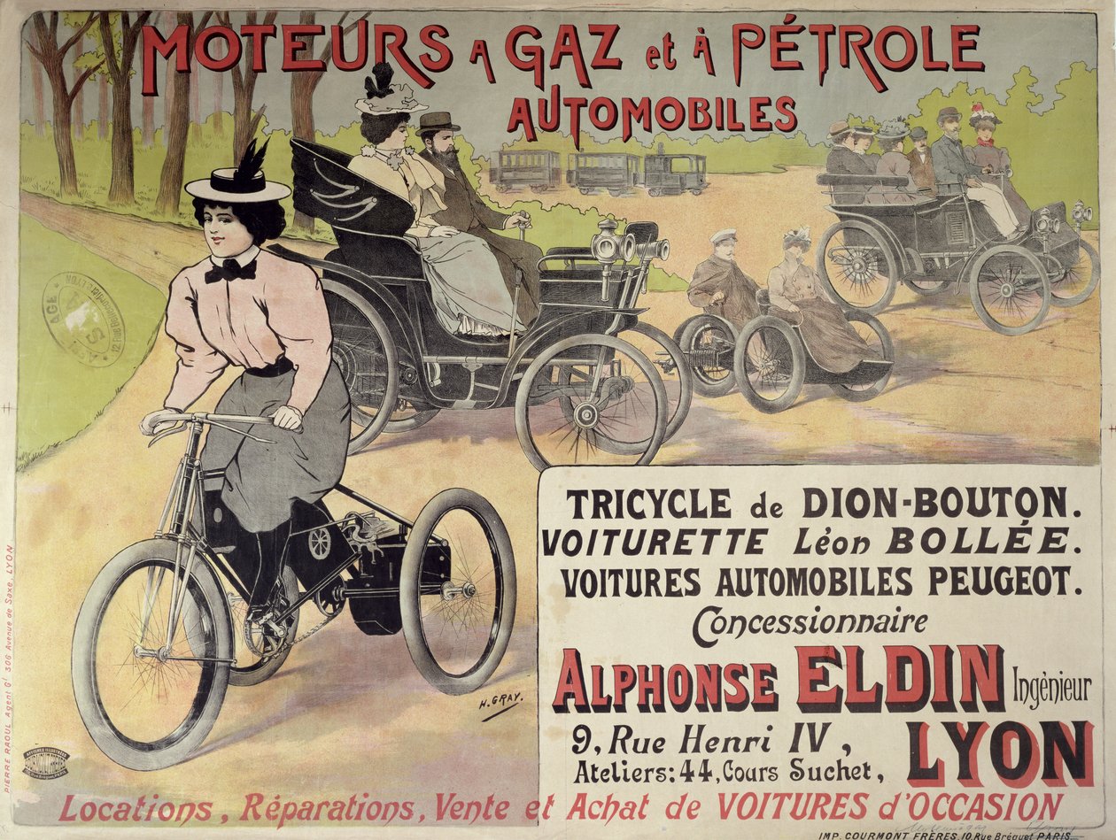 Plakatwerbung für einen Pariser Autohändler von Henri Gray