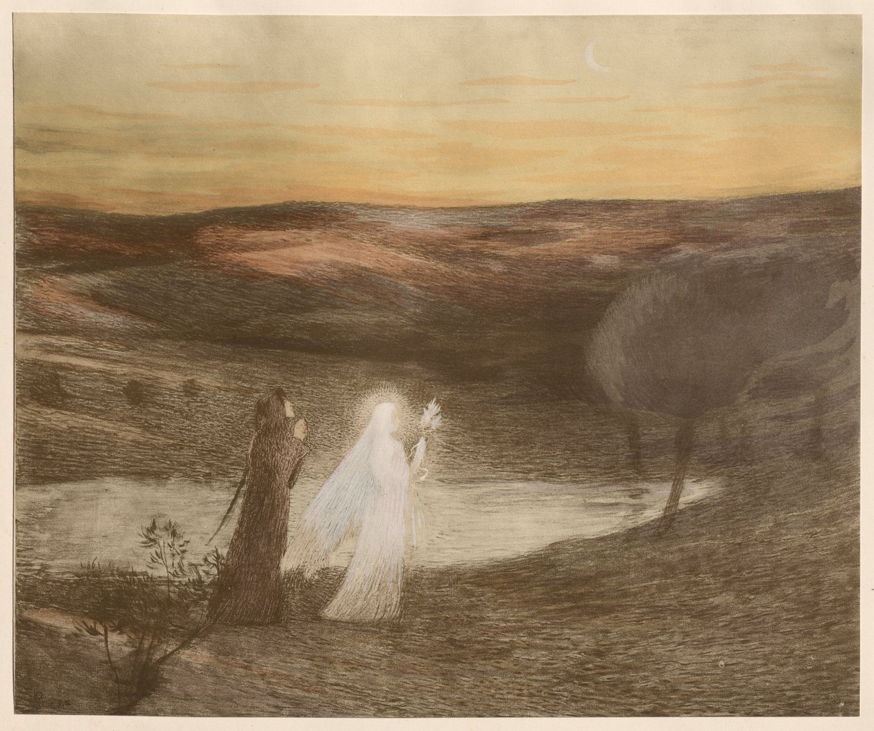 Dante trifft Beatrix von Henri Jean Guillaume Martin